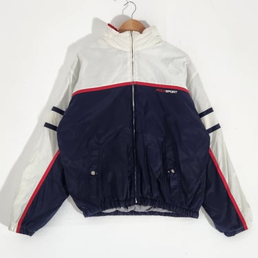 Polo Sport White/Red Puffer Jacket Sz. L