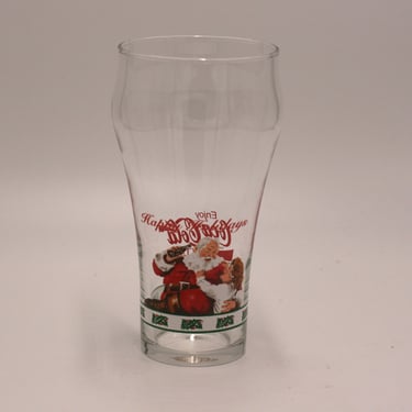 vintage Coca Cola Santa glass 1996/Happy Holidays glass 