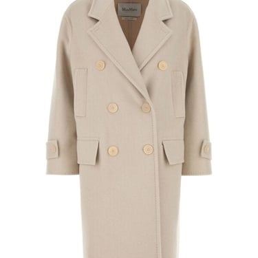 Max Mara Women Sand Wool Blend Nogara Coat