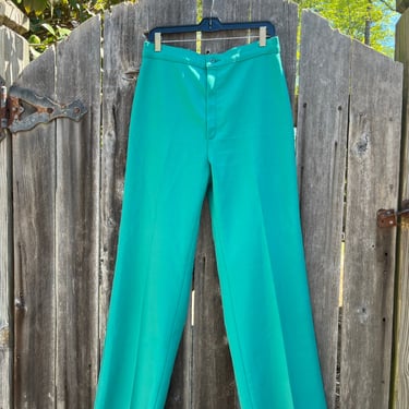 VTG 70s Turquoise Levi’s High Waisted Wide Leg Slacks 