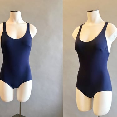 1960s Emilio Pucci Swimsuit / Navy Blue One Piece Swimsuit / Vintage Pucci Swimsuit / Size S/M/L 