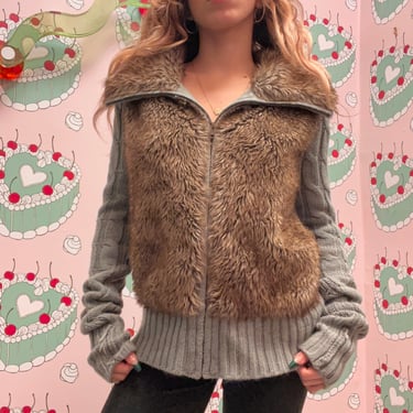 Ci Sonó Fur Cardigan