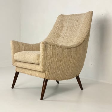 Upholstered Modern Lounge Chair, Circa 1960s - *Please ask for a shipping quote before you buy. 