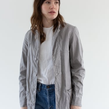 Vintage Grey Rinsed Chore Jacket | Unisex Painter Gray Cotton Blend Blazer | Made in USA | XS | 