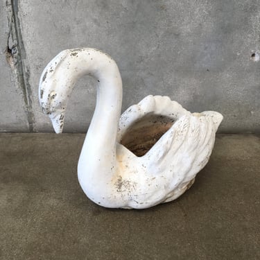 Vintage Cement Swan