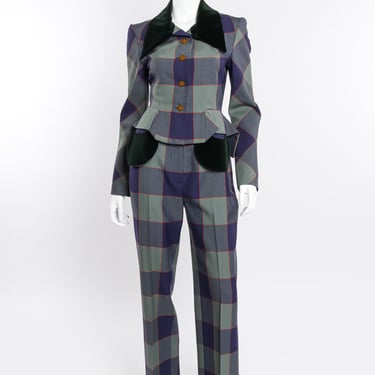 Velvet & Wool Plaid Suit