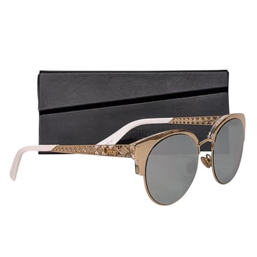 Christian Dior - Gold & White Sunglasses