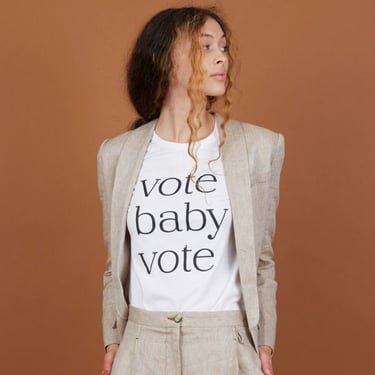 Baby &amp; Company Vote Baby Vote Tee - White