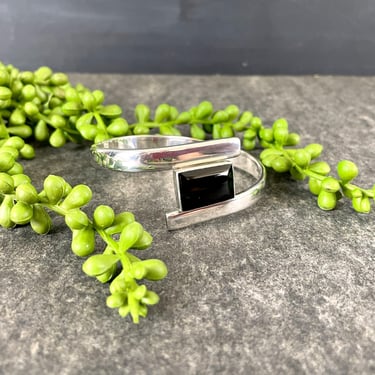 WAVE RIDER Vintage Mexican Silver Bracelet | 1970s Hinged