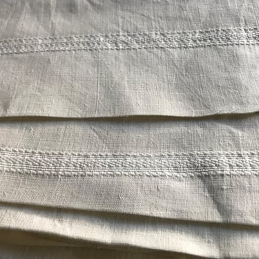 French Flax Linen Bolt, Torchon, Tea Towel Fabric, Unused Bolt, 22 yards, French Project Textile 