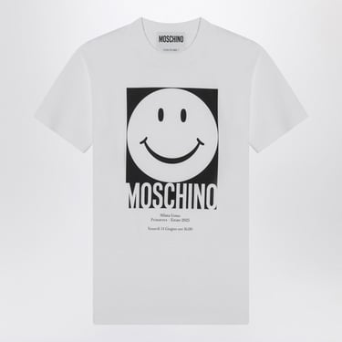 Moschino White Cotton Smile T-Shirt Women