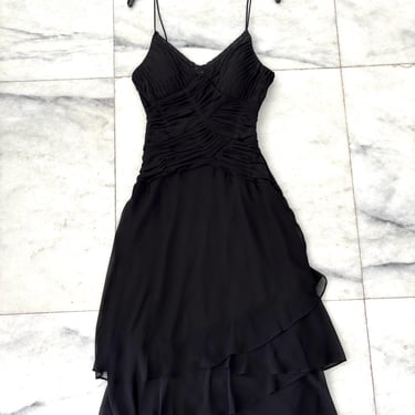 Vintage Sangria Dress Midi 90s Y2K Whimsigoth Romantic Fairycore Sequin Prom Women 10 