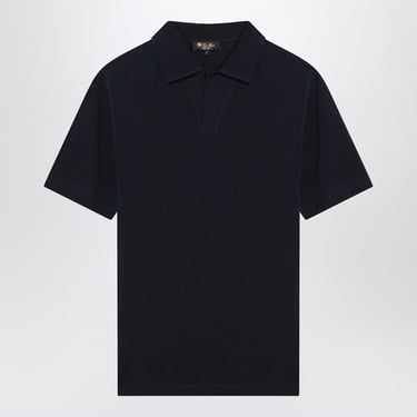 Loro Piana Navy Blue Cotton Polo Shirt Men