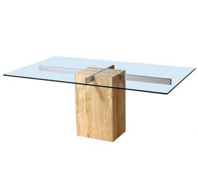 Post Modern Travertine &amp; Glass Top Dining Table by Artedi MCM BRASS STONE MARBLE