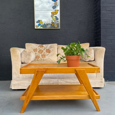 Blonde Wood Coffee Table