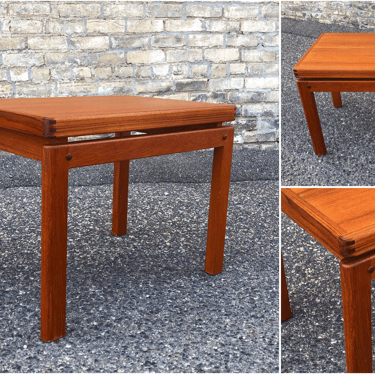 Floating Top Teak Accent Table 