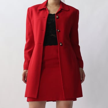 Vintage Crimson Skirt Suit - W28