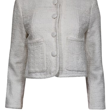 Proenza Schouler - Ivory Boucle Cropped Jacket Sz 4