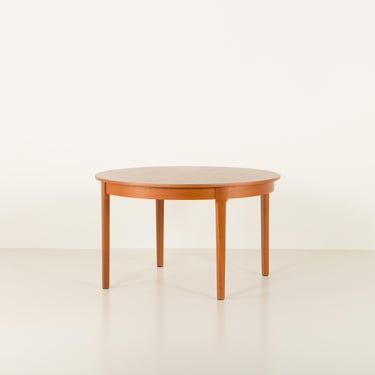 Danish mid century teak round extension table, 1960s 