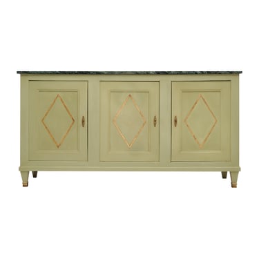 Green Painted French Antique Buffet