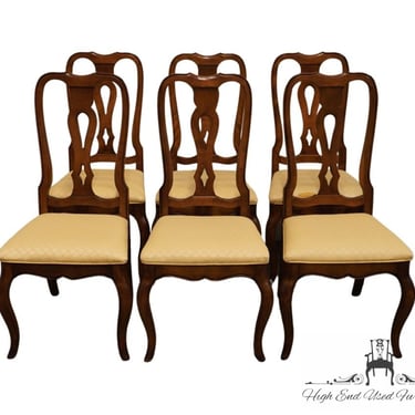 Set of 6 ETHAN ALLEN Country French Collection Solid Birch Splat Back Dining Side Chairs 26-6302 