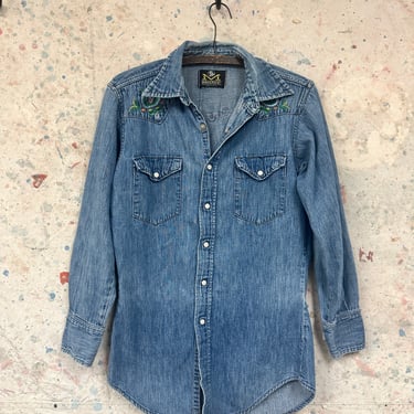 1960/70s Maverick Blue Bell Emb. Denim Shirt