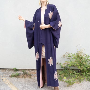 Aubergine Long Kimono