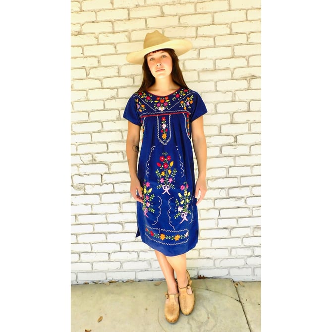 navy mexican dress