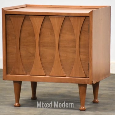 Mid Century Modern Walnut Nightstand 