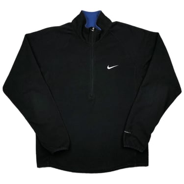 Vintage 90s Nike Therma-Fit Side Swoosh Quarter/Half Zip Fleece Pullover Size Medium 