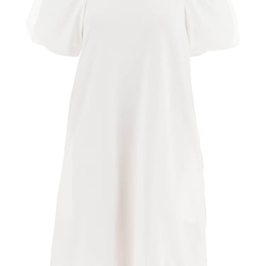 Simone Rocha Cotton Dress With Tulle Sleeves And Pearls Women