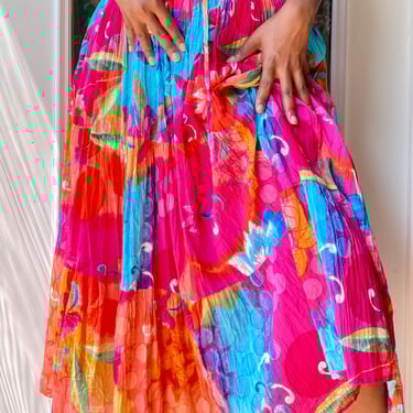 Tropical Floral Y2k Skirt