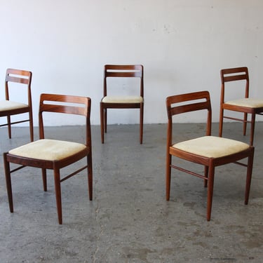 Set of 4 +1 (5) Danish Modern Rosewood Dining Chairs by H.W. Klein for Bramin 