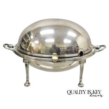 English Regency Silver Plated RF E & CO L Revolving Dome Chafing Dish Warmer