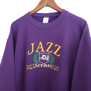 Utah Jazz sweatshirt / NBA sweatshirt / 1980s Logo 7 Utah Jazz NBA basketball embroidered sweatshirt Medium 