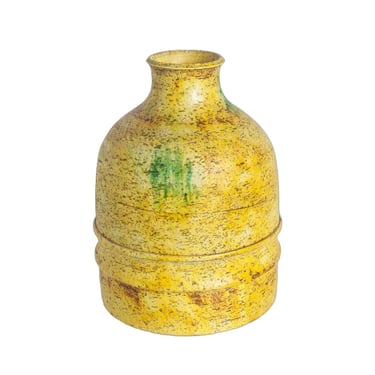 Canary Yellow Fantoni with Green Highlights Vase for Raymor