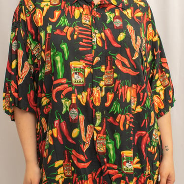 Peppers & Hot Sauce Button Down
