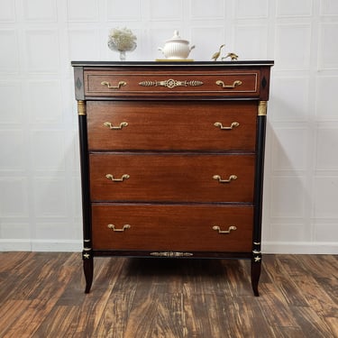Available!! Antique French Empire neoclassical Rahway chest of drawers (Completely refinished) 