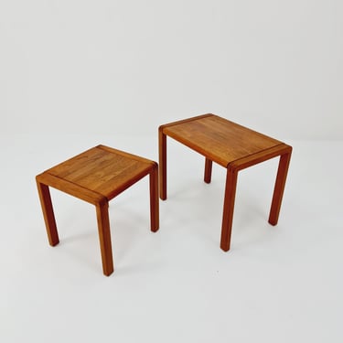 Midcentury Danish Solid teak nesting tables/side tables by Salling stolefabriik Möbler, 1960s 