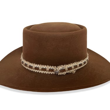Vintage STETSON Cowboy Hat ~ size 7 1/8 ~ Cowboy ~ 4X Beaver ~ Fur Felt Fedora ~ Wide Brim ~ Kettle Curl ~ Gambler 