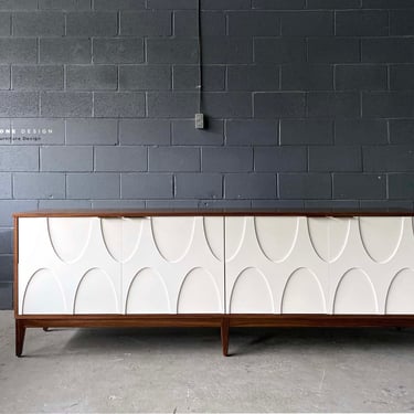 New Hand-Crafted Walnut Credenza with Wood Relief — Available in two sizes 
