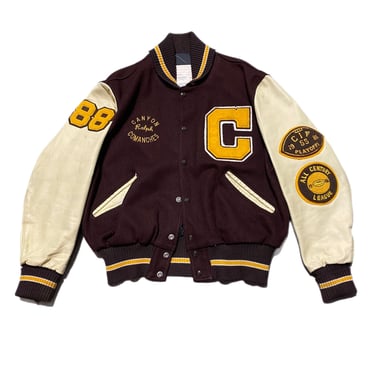 (XL) Brown 88' Canyon Comanches Varsity Jacket 071522 RK