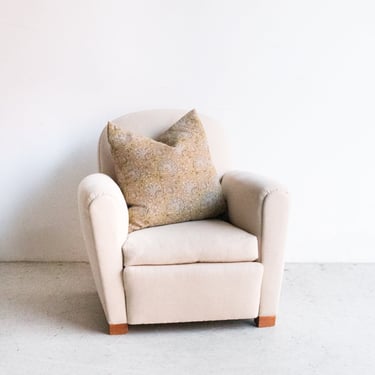 Vintage Linen Arm Chair