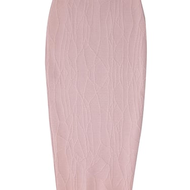 Jonathan Simkhai - Light Blush Pink Textured Intarsia Knit Pencil Skirt Sz S