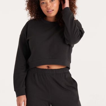 The Standard Stitch The Cropped Sweatshirt - Vintage Black