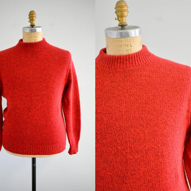 1990s L.L. Bean Red Wool Blend Sweater 