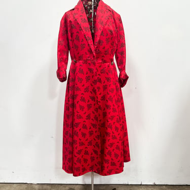 Women's Vintage Long Paisley Smoking Jacket or Dress 