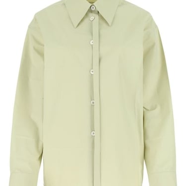 Jil Sander Woman Pastel Green Poplin Oversize Shirt