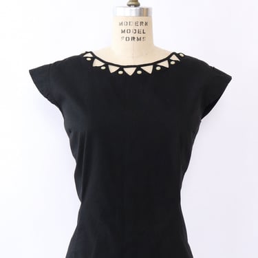 1950s Cotton Cut-Out Top L