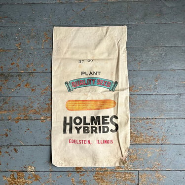 Vintage Holmes Hybrid Seed Sack Edelstein, IL 